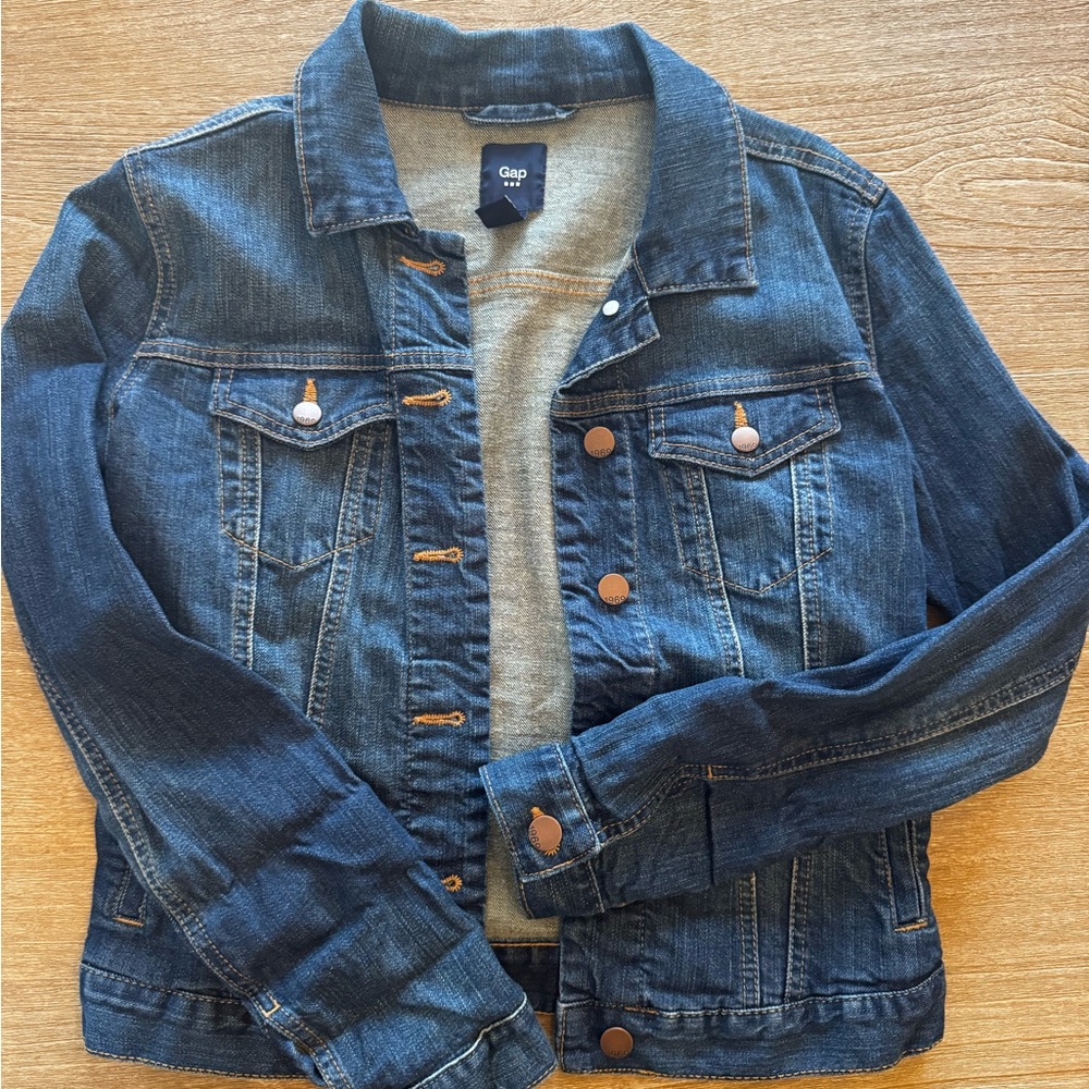 GAP Blue Denim Jacket with Copper Accents